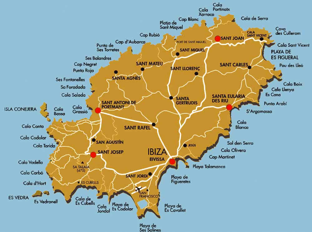 Mappa Ibiza