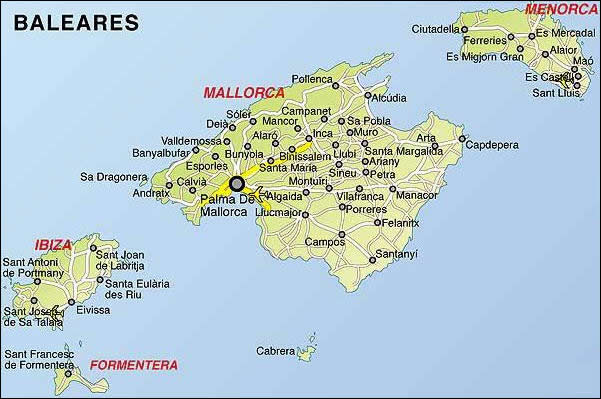 Mappa Baleari